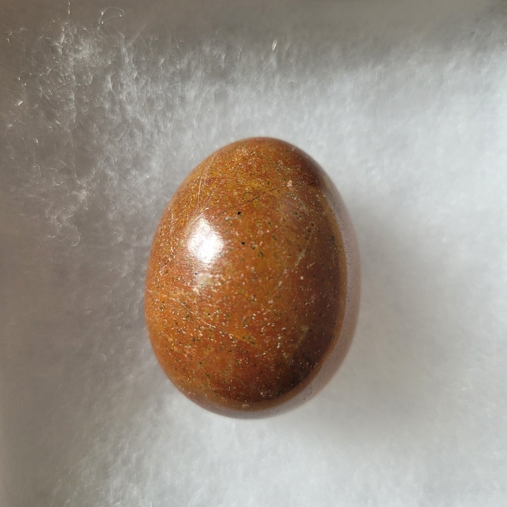 Polished 2" Brown & Ochre Jasper Stone Egg